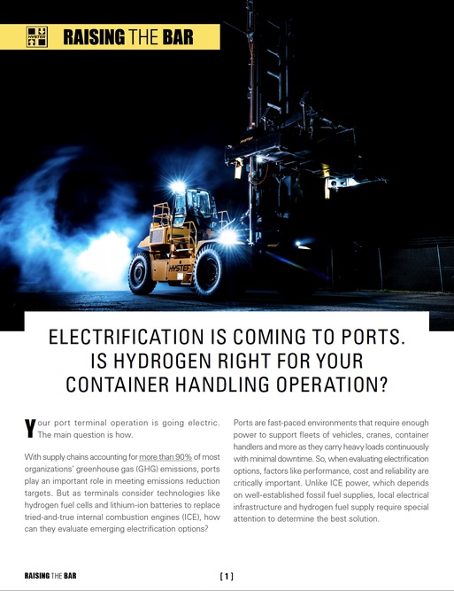 Whitepaper: Is hydrogen right for your container handling operation?
